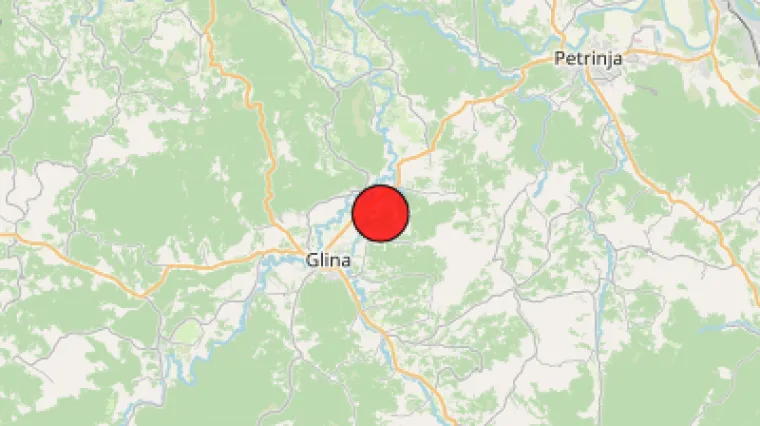 Područje kod Gline pogodio slabiji potres: Magnituda mu je bila 2,7 prema Richteru