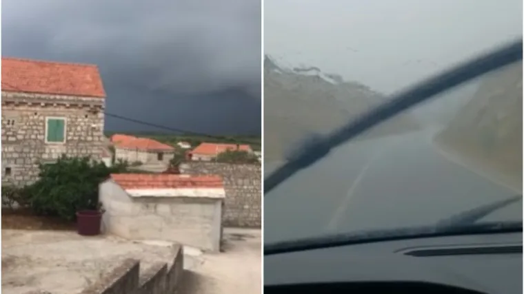 Potopljeni dijelovi Dalmacije! U samo nekoliko sati palo vi&scaron;e od 110 litara ki&scaron;e po kvadratu, a najgore tek stiže