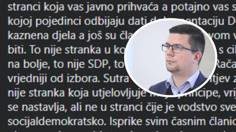 Hajduković odlazi iz SDP-a: 'Vodstvo je sve samo ne socijaldemokratsko. To nije SDP'
