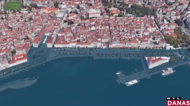 Kako bi izgledali Split, Zadar i Pula uz zatopljenje od 3&deg;C? Koliko bi se podiglo more i &scaron;to bi sve potopilo?
