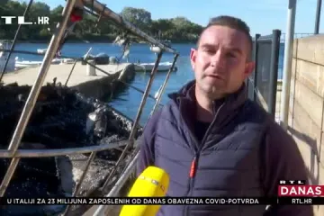 Drama kod Savudrije: Planula je ribarica, posadu su spasili policajci i vatrogasci, a ribari pazili su da brod ne potone