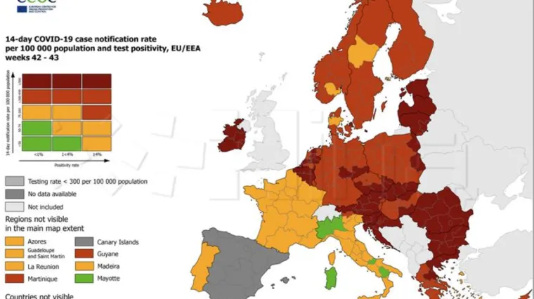 Objavljena nova koronakarta: Hrvatska u dru&scaron;tvu zemalja s najvi&scaron;e korone na 100.000 ljudi