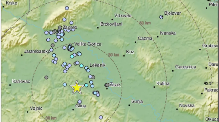 Na Baniji nema mira: Zabilježen slab potres kod Petrinje