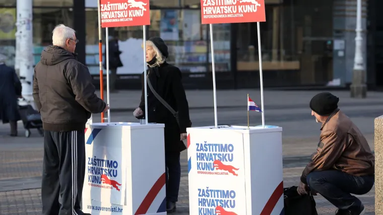 Hoće li inicijativa 'Za&scaron;titmo hrvatsku kunu' uspjeti skupiti dovoljno potpisa za referendum? Točna brojka tek za dva-tri tjedna