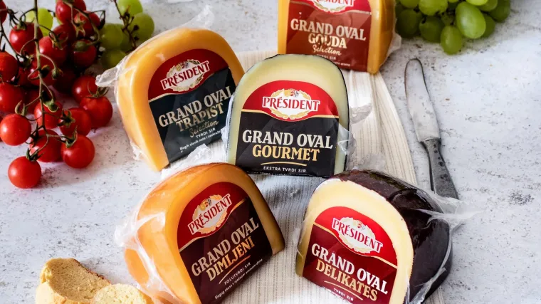 Sirela predstavlja liniju vrhunskih sireva u kolutu: President Grand Oval