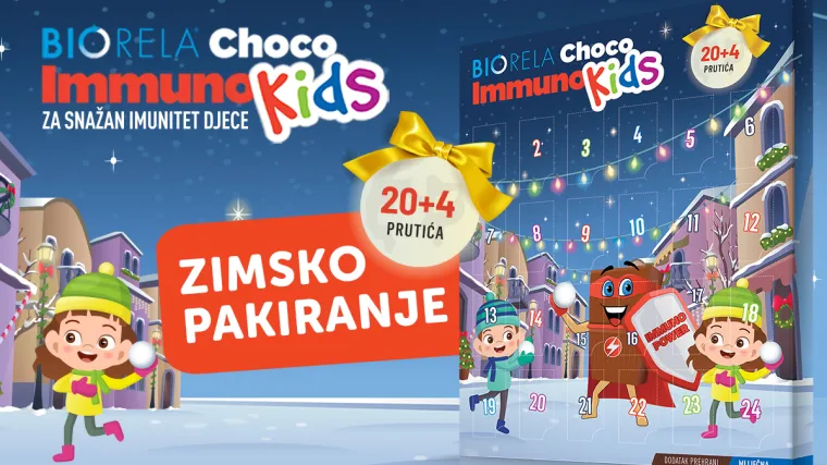 Poklonite mali&scaron;anima Biorela&reg; Choco Immuno Kids adventski kalendar!