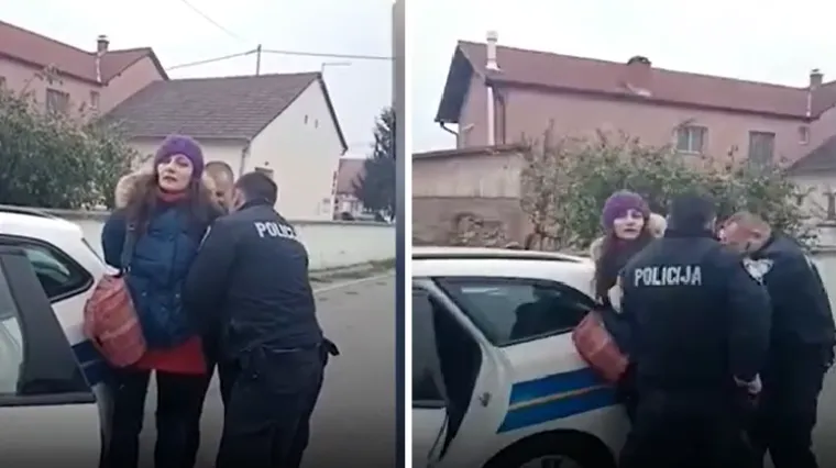 VIDEO Drama pred &scaron;kolom - policija privela učiteljicu iz Slavonskog Broda. Ravnateljica &scaron;okirana: 'Htjela je ući bez potvrde i snimala'