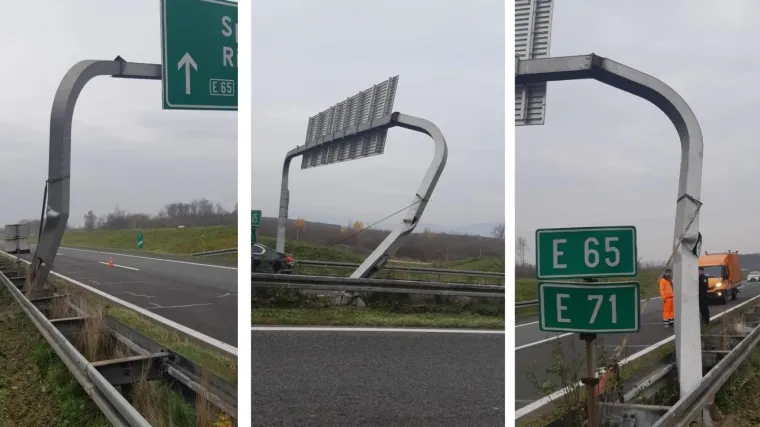 Kaos na autocesti prema Karlovcu: Nastala je kolona duga 2 km zbog sanacije o&scaron;tećenog znaka