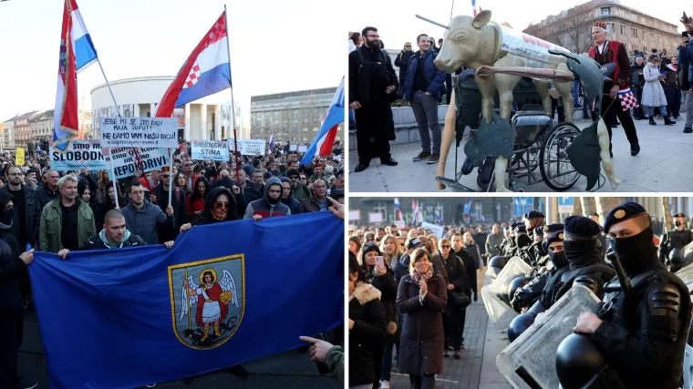 Na tisuće prosvjednika u sredi&scaron;tu je Zagreba, skandiraju: 'Stožer, odlazi!'