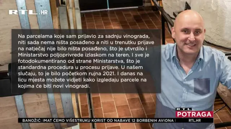Bivši ministar Tolušić u lovu na poticaje za nove vinograde. No i prije nego je natječaj zaključen, loza je već posađena