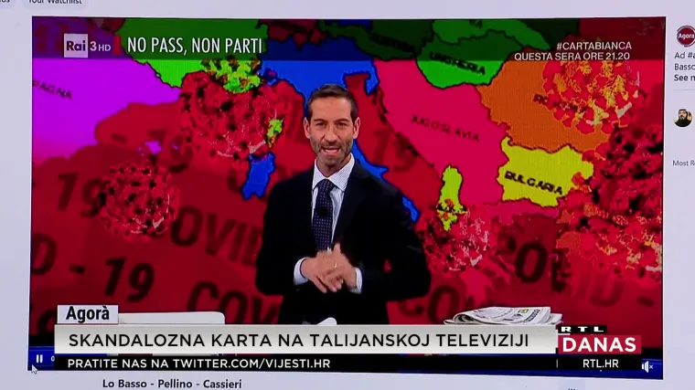 Skandal na talijanskoj državnoj televiziji: Umjesto Hrvatske - Jugoslavija, a Istru pridružili Italiji