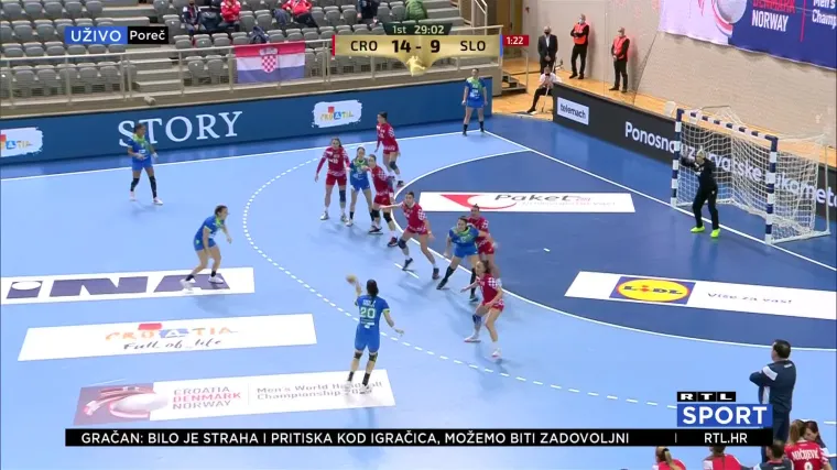 Hrvatske rukometa&scaron;ice odrađuju vrlo dobar posao protiv Slovenije uz prijenos na RTL 2