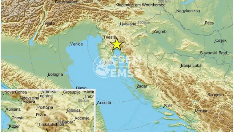 Dva potresa noćas u okolici Rijeke: 'Kao grmljavina u daljini, nema ba&scaron; neke tre&scaron;nje'