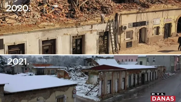 Donosimo snimke Petrinje iz zraka: Pogledajte kako grad danas izgleda u usporedbi s prvim danima nakon potresa