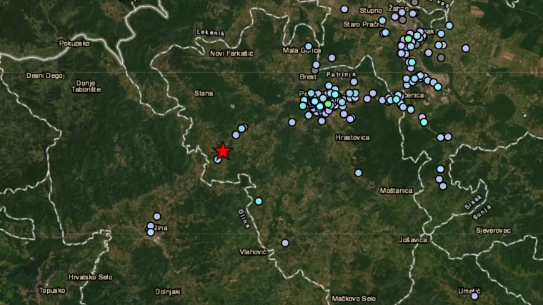 Slabiji potres zabilježen u Petrinji. 'Tutnjava, udar i vibracije ispod kuće', samo su neki od komentara