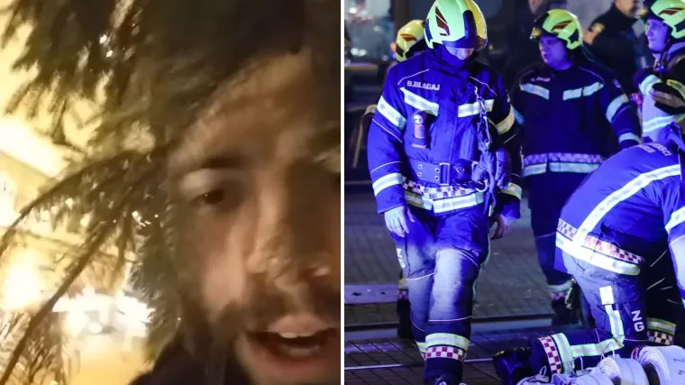VIDEO Zagrebački vatrogasci objavili uznemirujuću snimku: Tu sam na trgu na boru... Malo sam se popeo