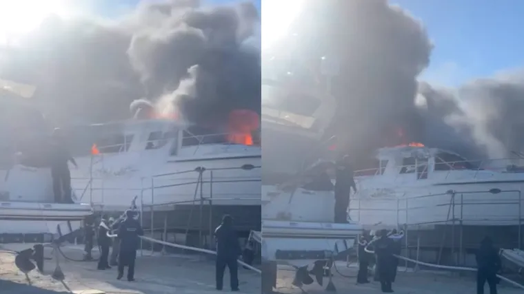 U Suko&scaron;anu izgorjela 20 metara duga jahta: Vatrogasci je nisu uspjeli spasiti