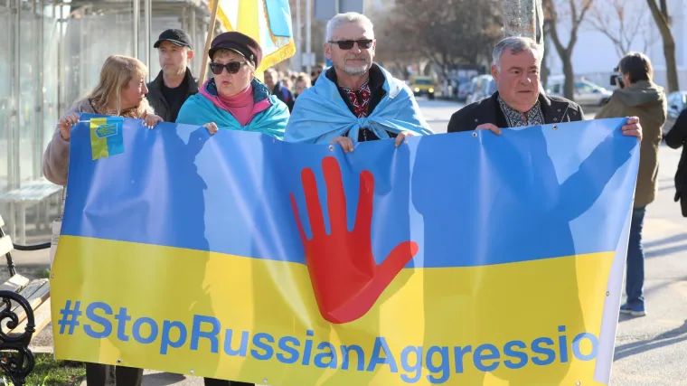 VIDEO Na antiruske prosvjede u Zagrebu stigao i jedan Rus: 'Rat je zločin protiv čovječanstva'