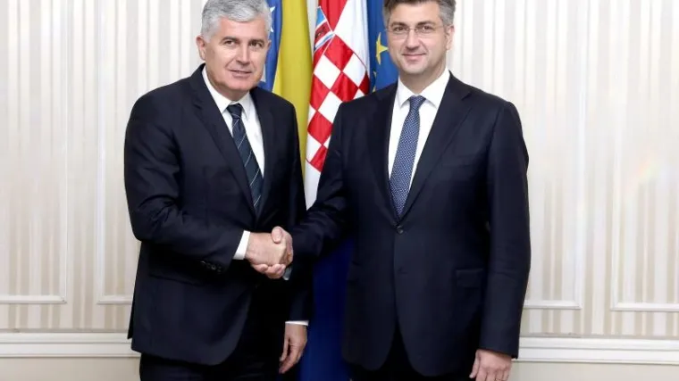 Plenković i Čović razgovarali o invaziji na Ukrajinu, jugoistoku Europe i BiH