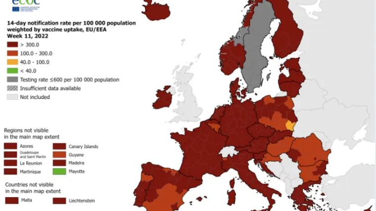 Objavljena nova koronakarta Europe, dio Hrvatske napokon iza&scaron;ao iz 'tamnocrvenog'
