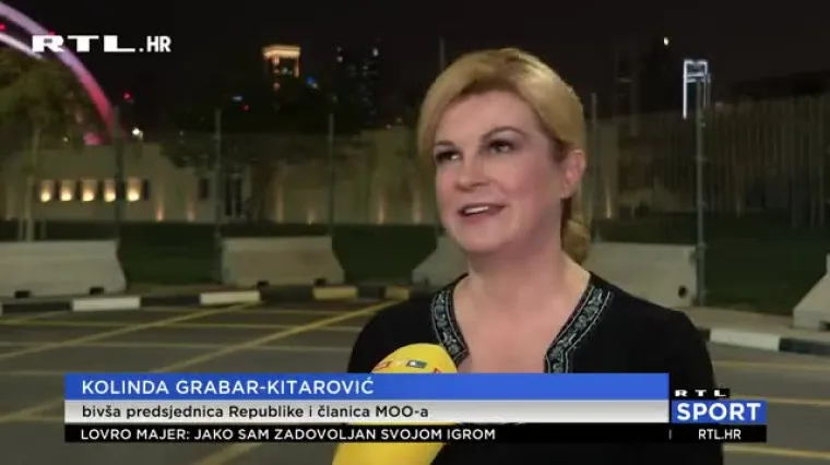 Kolinda Grabar-Kitarović svratila na trening Vatrenih: 'Obećala sam doći'