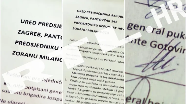 EKSKLUZIVNO RTL objavljuje sadržaj pisma u kojem Gotovina i generali traže od Milanovića pomilovanje Perkovića i Mustača: 'Predsjedniče, sanirajte nepravedne posljedice!'
