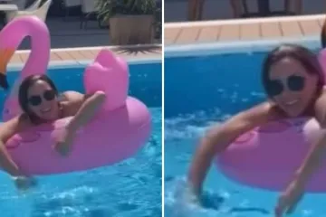 Nives u tanga bikiniju zajahala luftić, borba je trajala par sekundi: 'Da sam barem taj flamingo!'