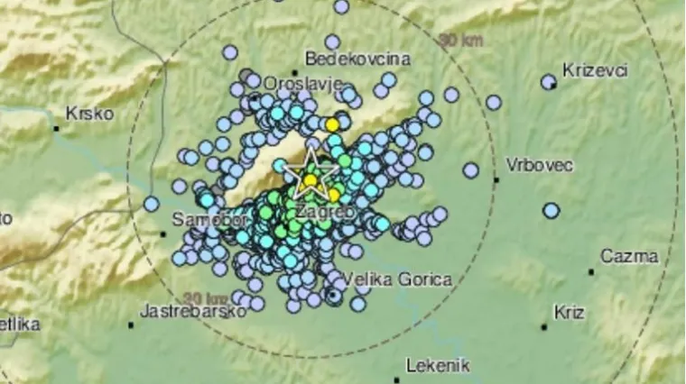 Potres magnitude 2.8 osjetio se u Zagrebu oko ponoći