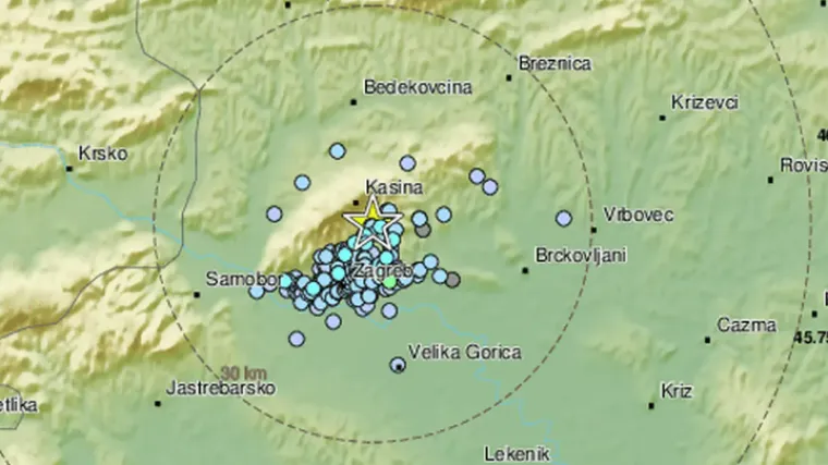 Potres magnitude 2,8 u Zagrebu, epicentar kod Marku&scaron;evca: 'Nekoliko sekundi, tresli su se prozori i kuća'