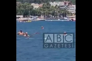 VIDEO Pojavio se morski pas u turskom popularnom ljetovalištu. Kupač ga udarao i otjerao s plaže