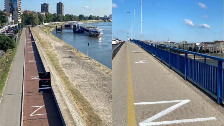 Novi Sad uoči festivala Exit i&scaron;aran slovom Z, ruskim ratnim simbolom