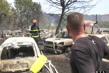 RTL iz okolice Pule u nezapamćenom požaru. Izgorjeli automobili, 30 hektara... Gradom odjekivale detonacije