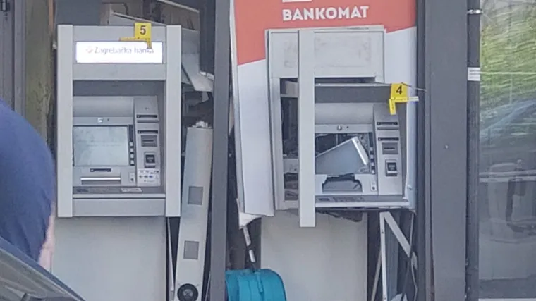 FOTO Jutros raznesen bankomat na Tre&scaron;njevci: 'Ba&scaron; je grunulo. Djeca su počela plakati'
