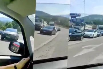 Šest punionica, a vozila daleko više: Pogledajte kakav se red stvorio u Otočcu i svi čekaju za isto