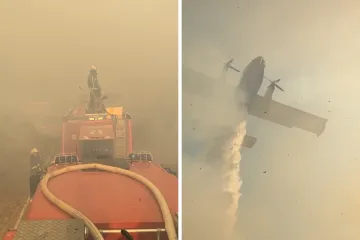 Dramatična snimka s požarišta u Sloveniji. Vatra okružila vatrogasce, spasio ih kanader: 'Bili smo odsječeni dva sata'