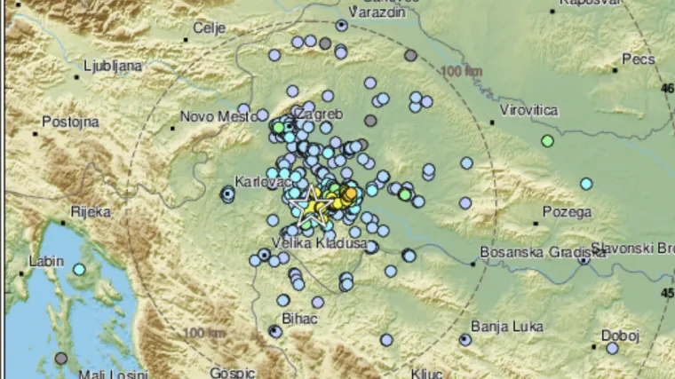 Potres magnitude 3,8 stupnjeva pogodio područje kod Petrinje: 'Osjetila su se dva udara. Cijela kuća se zanjihala lijevo-desno'