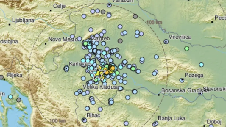 Potres jačine 3,8 po Richteru kod Petrinje