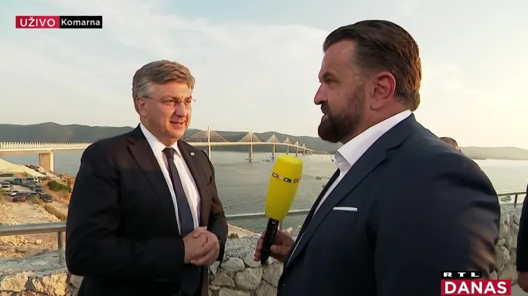 Premijer po dolasku na svečanost otvorenja mosta za RTL: 'Nema repeticije, dojmovi su sjajni, most je divan'
