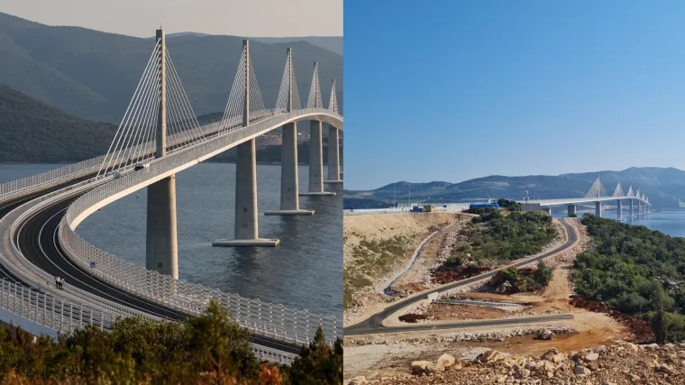 Nezavr&scaron;eno i neuređeno: 'Arhitektonsko čudo' spojilo je Hrvatsku, no pogledajte kako je oko Pelje&scaron;kog mosta