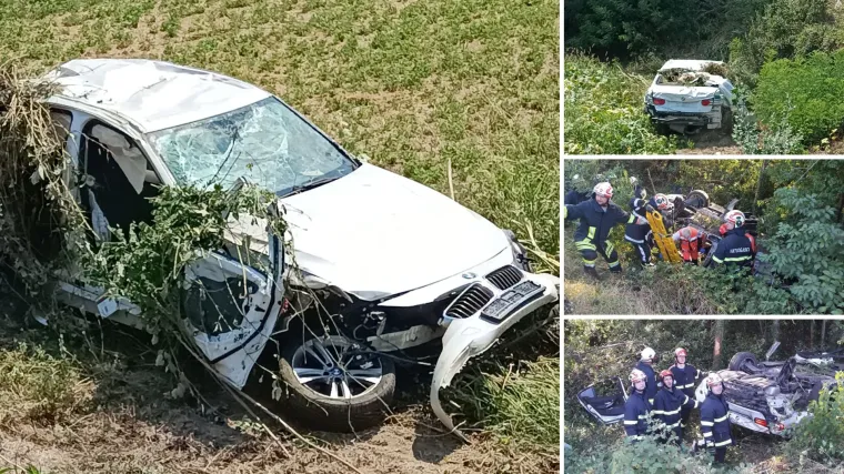 FOTO Pogledajte stravične prizore smrskanog auta u kojem su poginula dva mladića. Okrenuli su se na krov...