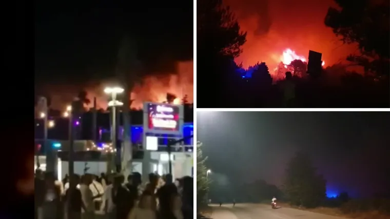 Vatrena stihija na Zrću do&scaron;la je na stotinjak metara od gostiju koji su se zabavljali: 'Cijelo nebo je bilo u plamenu'
