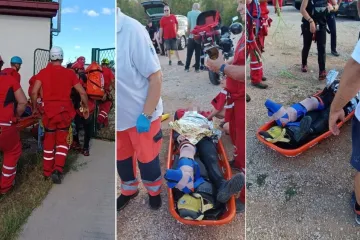 FOTO Strani državljanin slomio potkoljenicu desne noge tijekom kanjoninga, HGSS ga spašavao