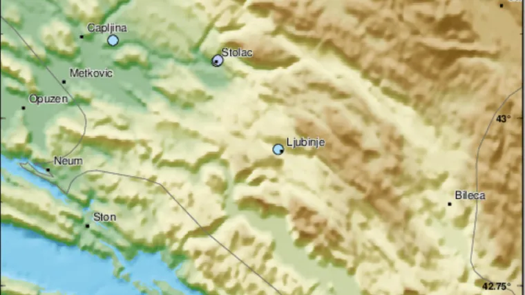 Ponovno potres u BiH! Osjetio se i u Dalmaciji: 'Kratko zaljuljalo'