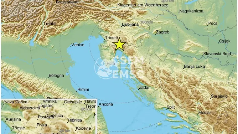 Potres zatresao Rijeku, epicentar bio blizu granice sa Slovenijom: 'Kao grmljavina iz dubine'