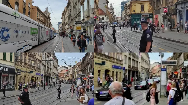 VIDEO Centar blokiran, helikopteri patroliraju, policija viče na prolaznike: 'Upozoravaju ljude da se sklone'