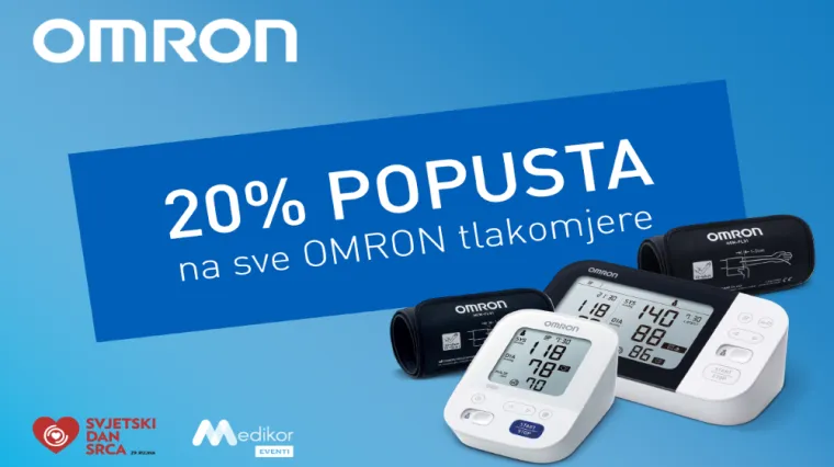 Ostvarite 20% popusta na sve OMRON tlakomjere uz Medikor