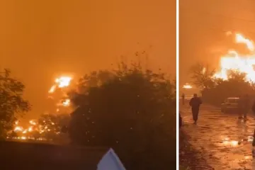 VIDEO Gori skladište nafte u okupiranom gradu u Ukrajini