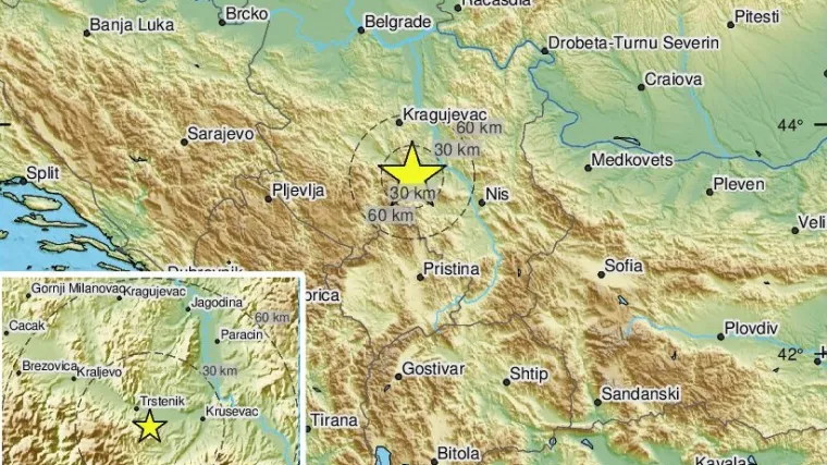 Dva potresa pogodila Srbiju, tlo se zatreslo i prije dva dana
