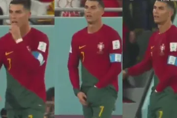 Ronaldo sablaznio fanove: Portugalac usred utakmice zavukao ruku u hlače, izvadio nešto i to pojeo