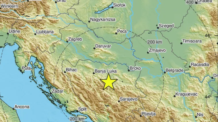 Potres jačine 4,6 stupnjeva zatresao susjednu Bosnu i Hercegovinu
